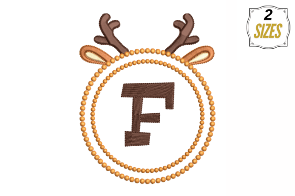 Charming Letter F in Cute Frame: A Versatile Embroidery Design
