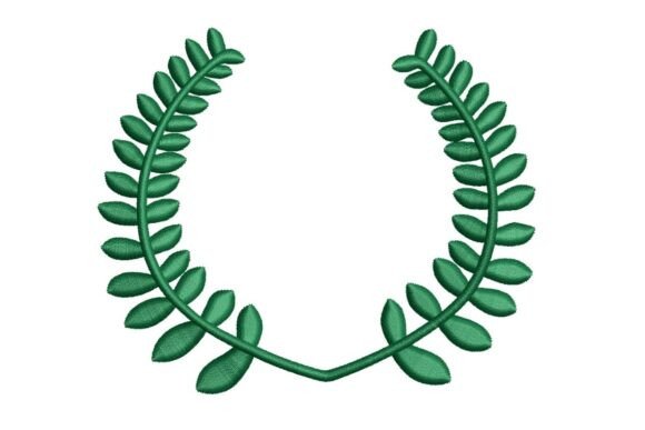 Classic Laurel Wreath: A Timeless Embroidery Design