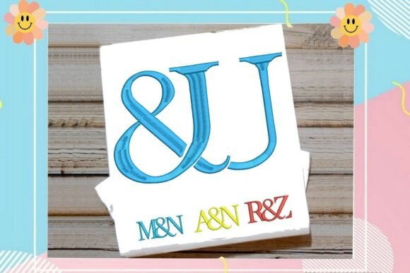 Elegance in Embroidery: Interlocking Ampersand U Monogram