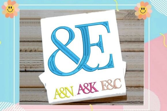Elegant Interlocking Ampersand Letter E Monogram