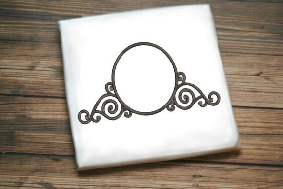 Elegant Scrollwork Frame: A Premium Embroidery Design