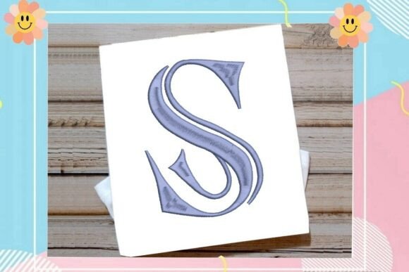 Elegant Vintage Monogram Initial S for Business