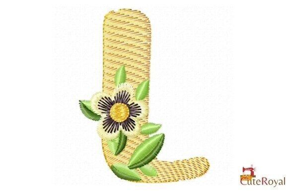 Floral Letter L – Monogram: A Delicate Touch for Personalized Projects