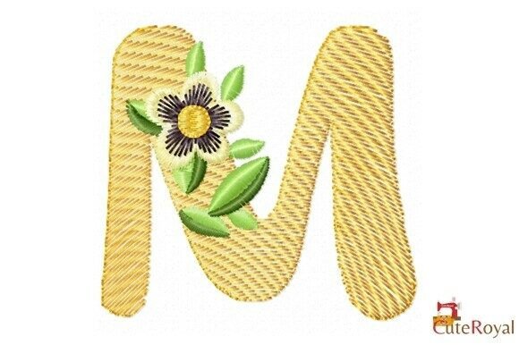 Floral Letter M – A Charming Monogram Design