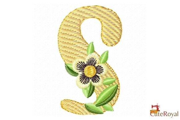 Floral Letter S – Monogram: A Delicate Touch