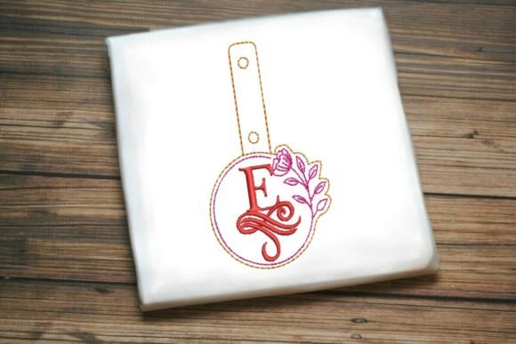 Floral Monogram Keychain E: A Touch of Elegance