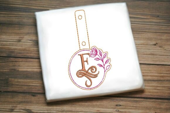 Floral Monogram Keychain F ITH Design Review