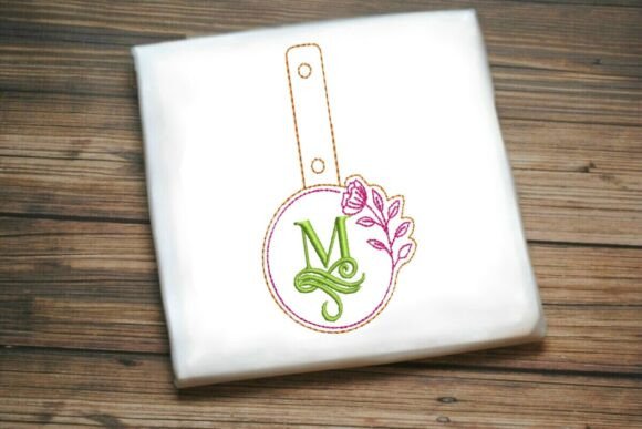 Floral Monogram Keychain M ITH Review