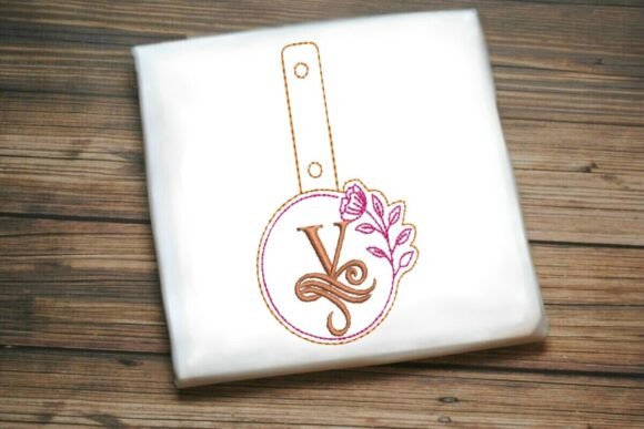 Floral Monogram Keychain V: A Touch of Elegance