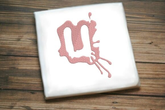 Paint Splash Monogram u: A Creative Embroidery Gem