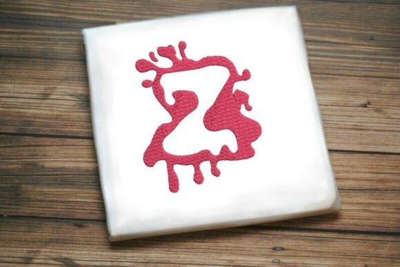 Paint Splash Monogram z: A Stylish Embroidery Design