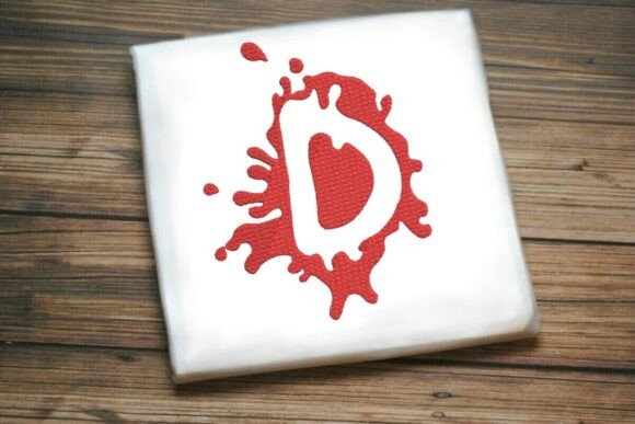 Paint Splash Uppercase Monogram D: A Dynamic Design