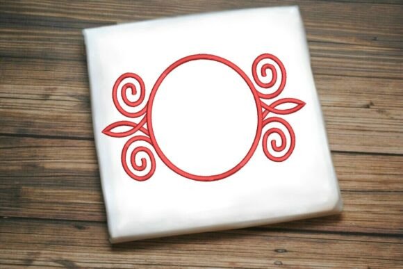 Refined Symmetrical Swirl Frame for Sweatshirts